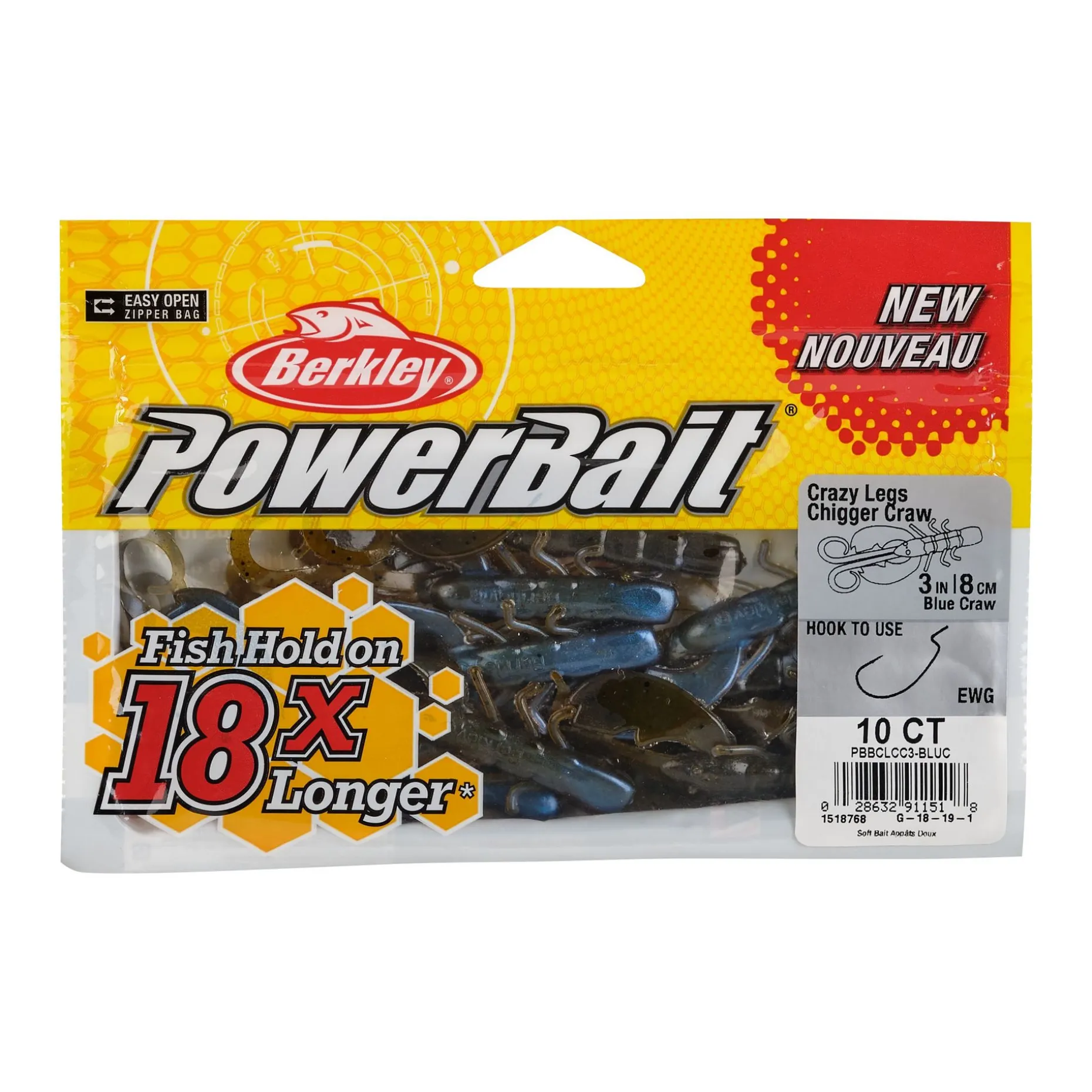 Berkley PowerBait® Crazy Legs Chigger Craw