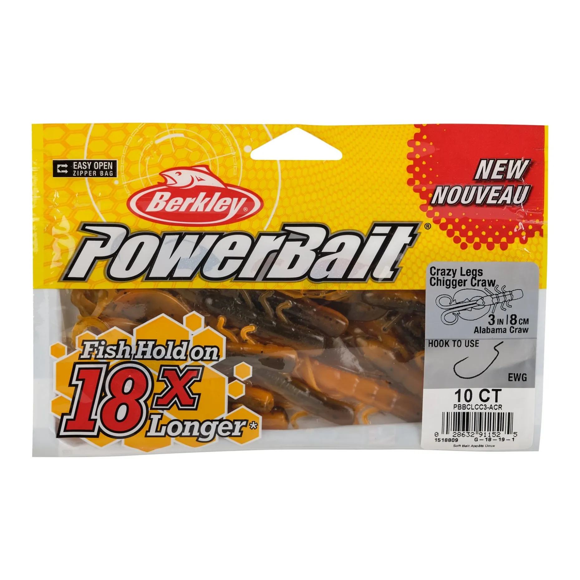 Berkley PowerBait® Crazy Legs Chigger Craw