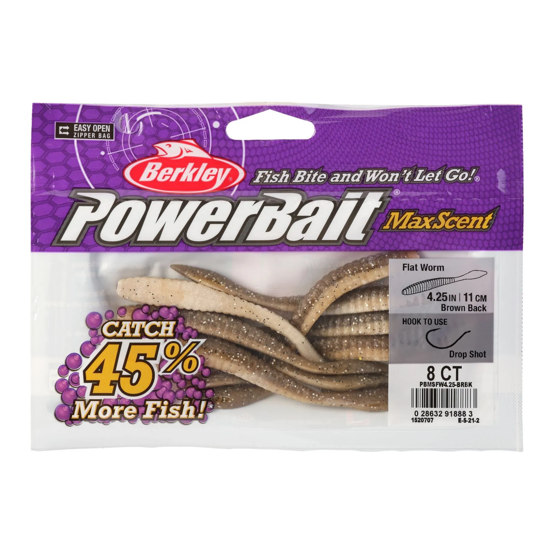 Berkley PowerBait® MaxScent Flat Worm