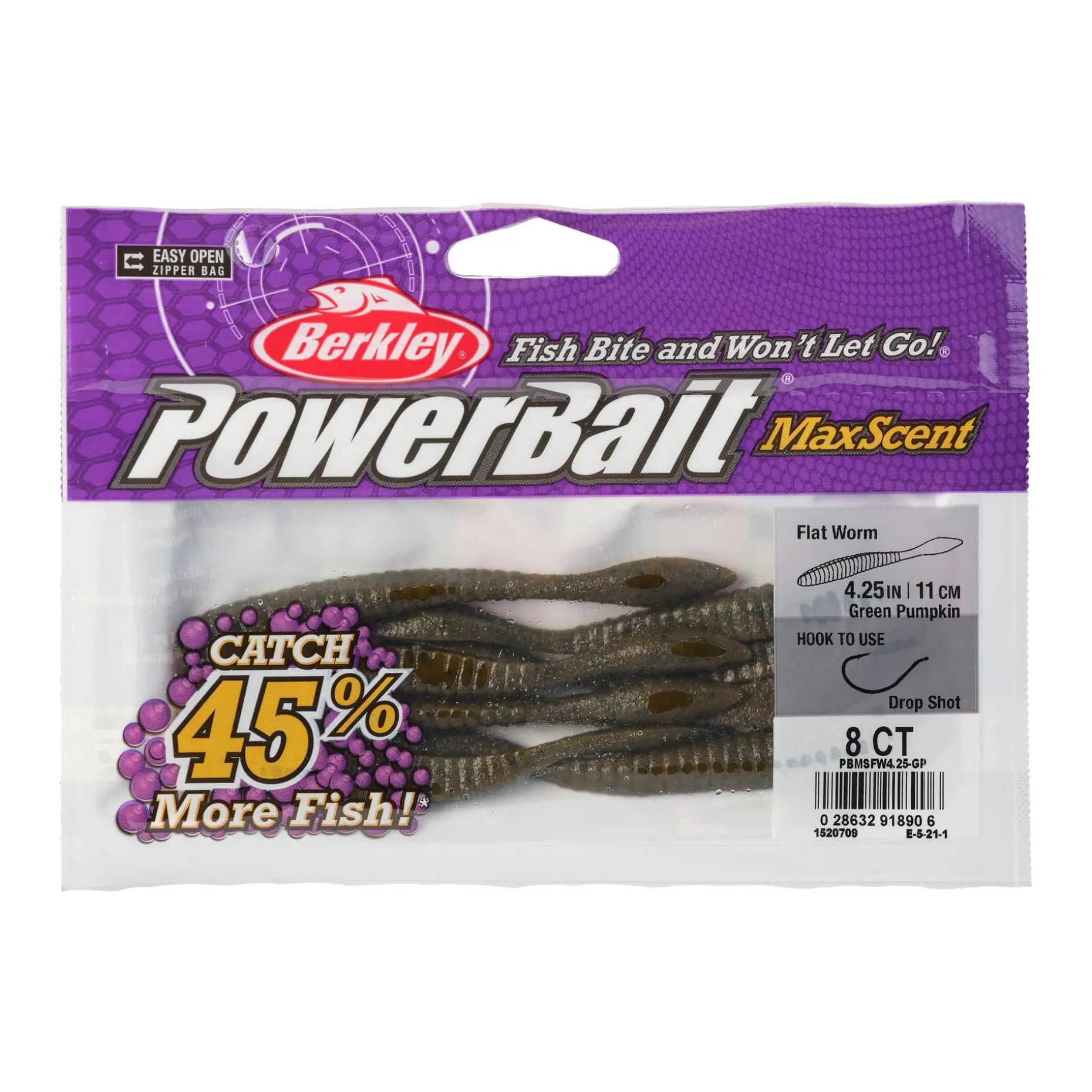 Berkley PowerBait® MaxScent Flat Worm