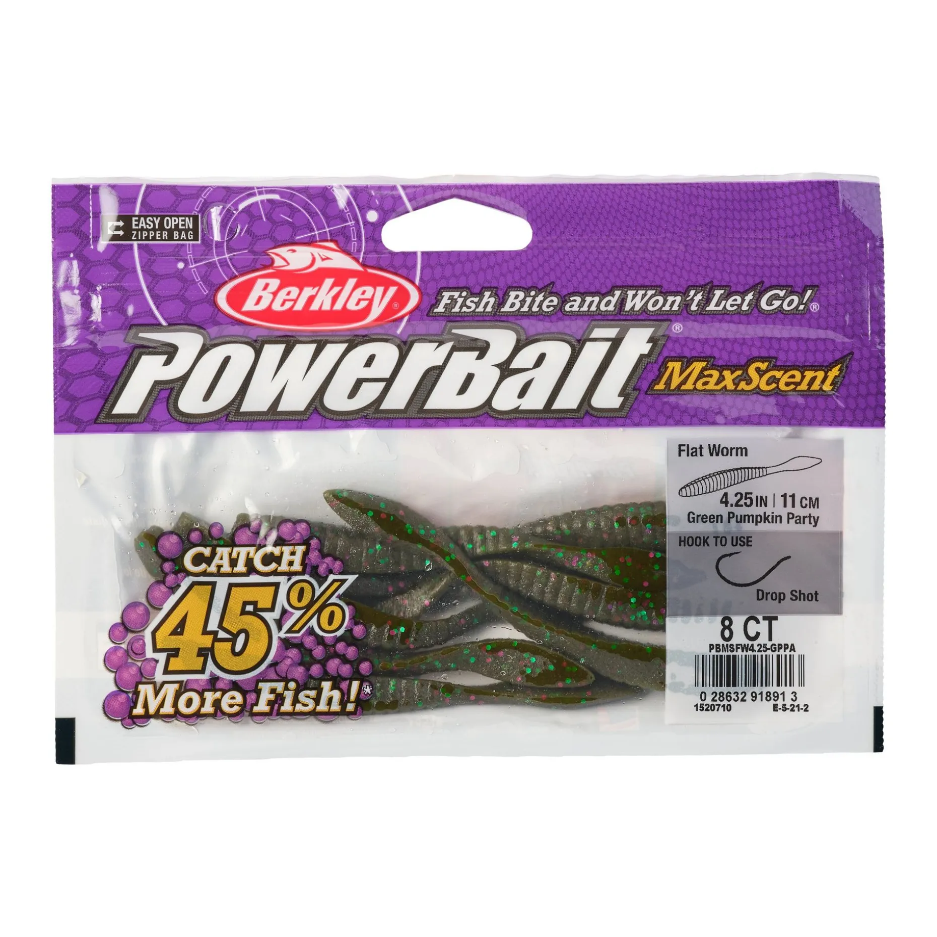 Berkley PowerBait® MaxScent Flat Worm