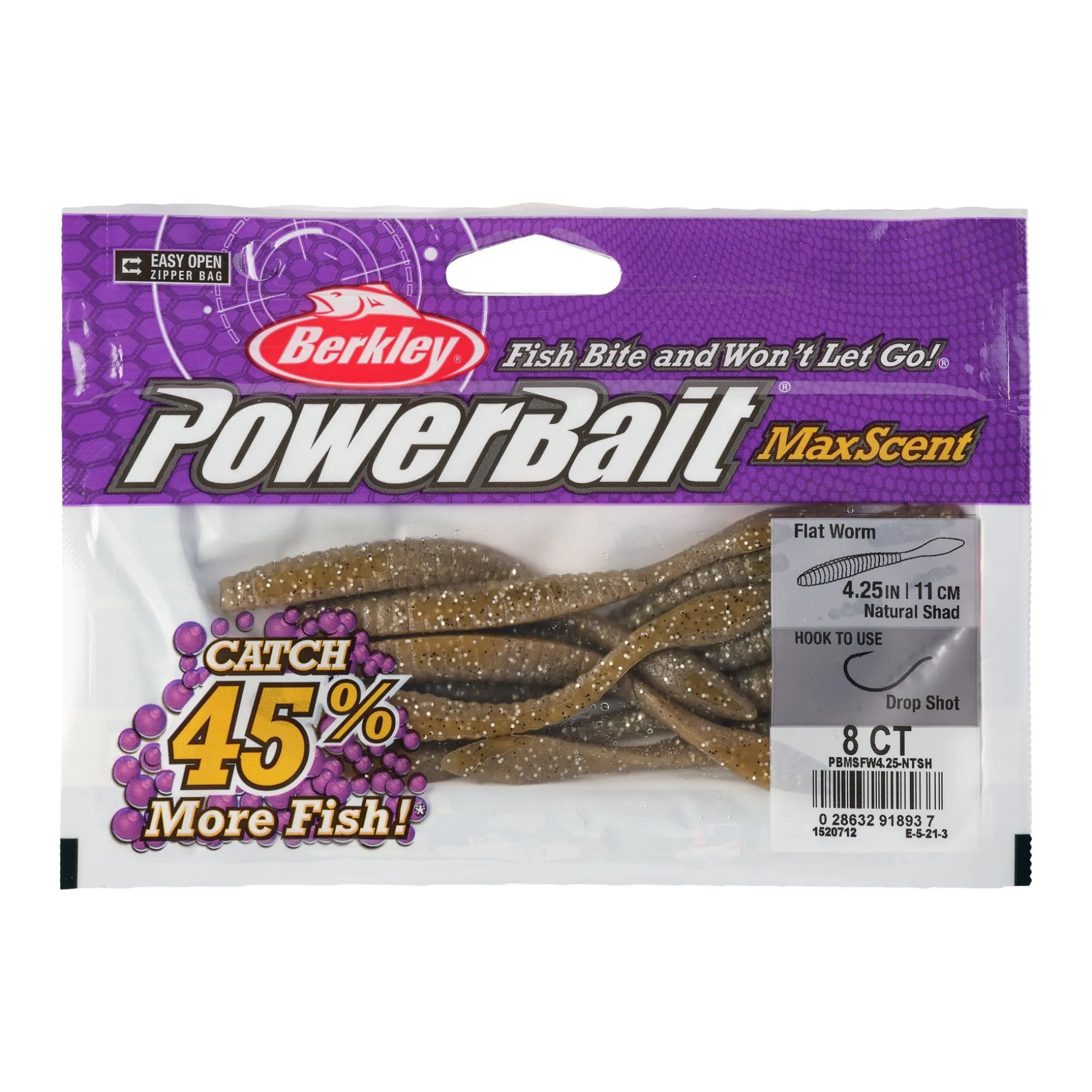 Berkley PowerBait® MaxScent Flat Worm