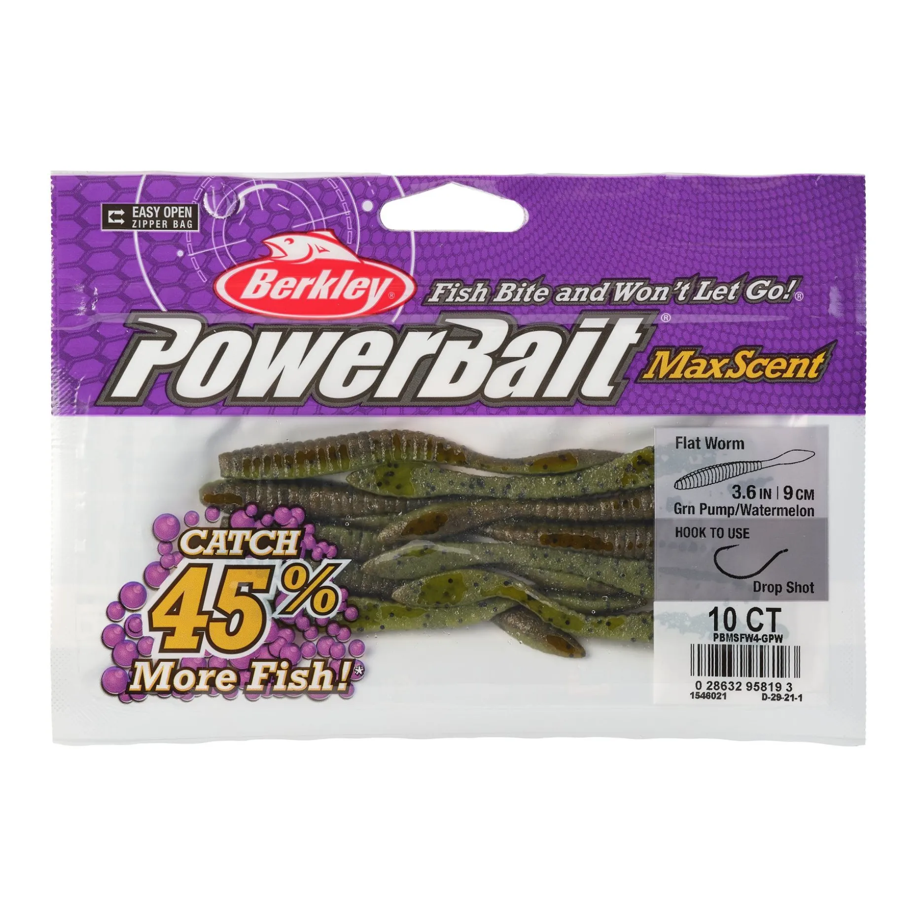Berkley PowerBait® MaxScent Flat Worm