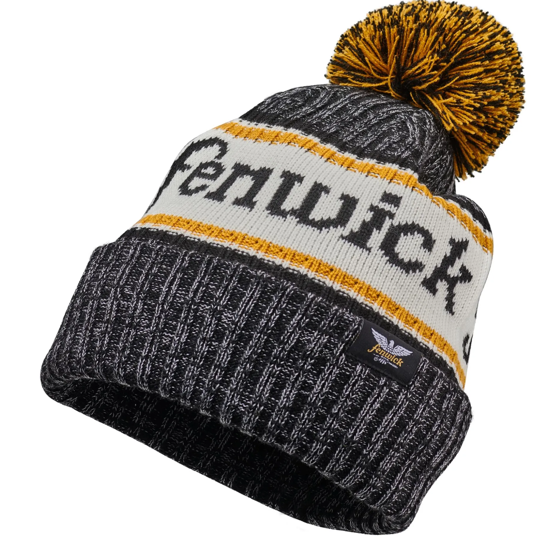 Fenwick Classic Rib Knit Beanie with Pom-Pom
