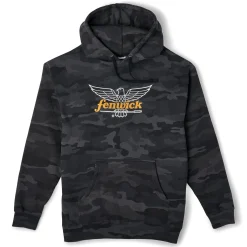 Fenwick Logo Camo Pullover Fleece Hoodie
