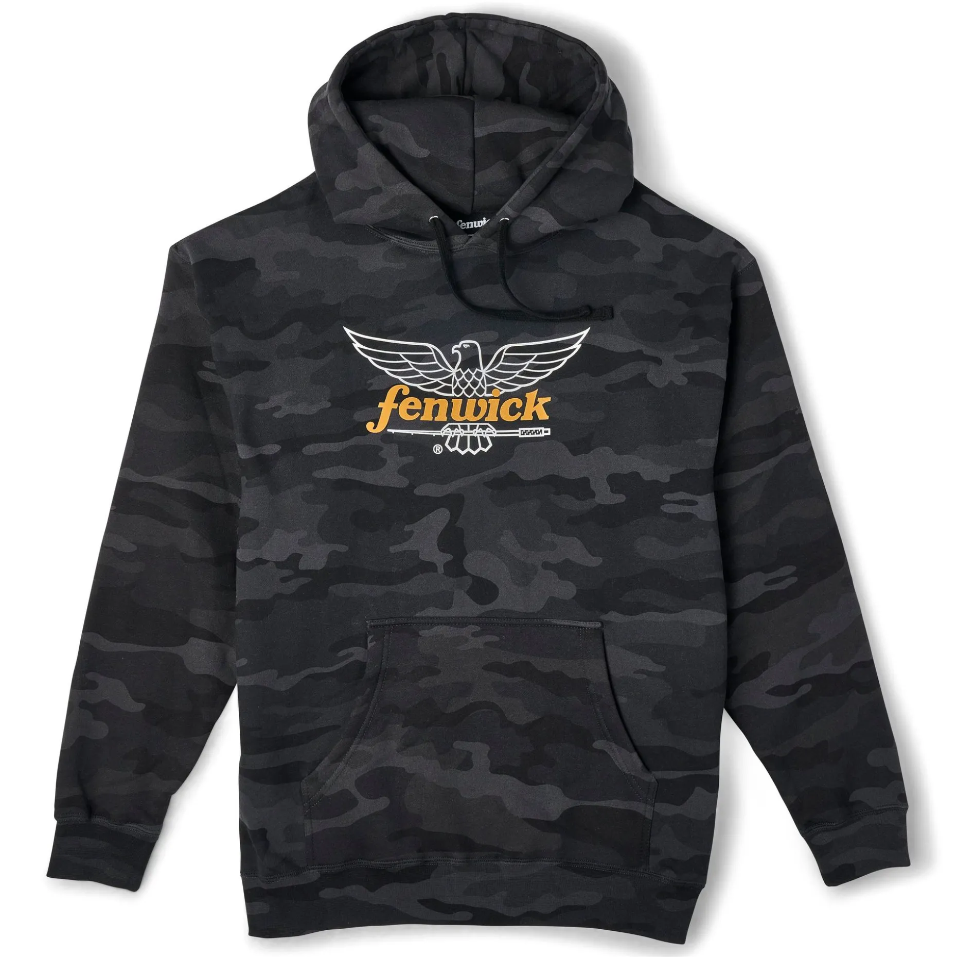 Fenwick Logo Camo Pullover Fleece Hoodie