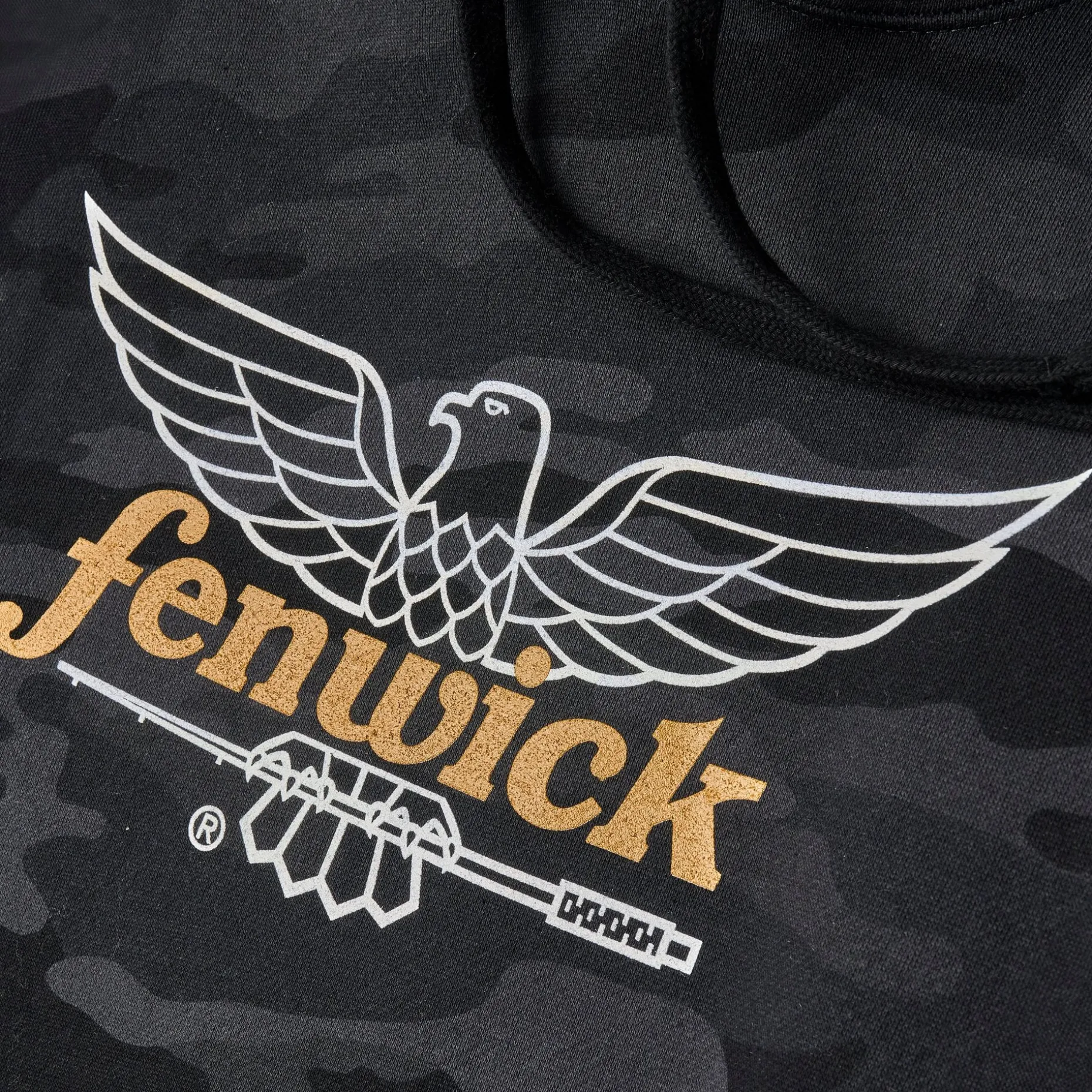 Fenwick Logo Camo Pullover Fleece Hoodie